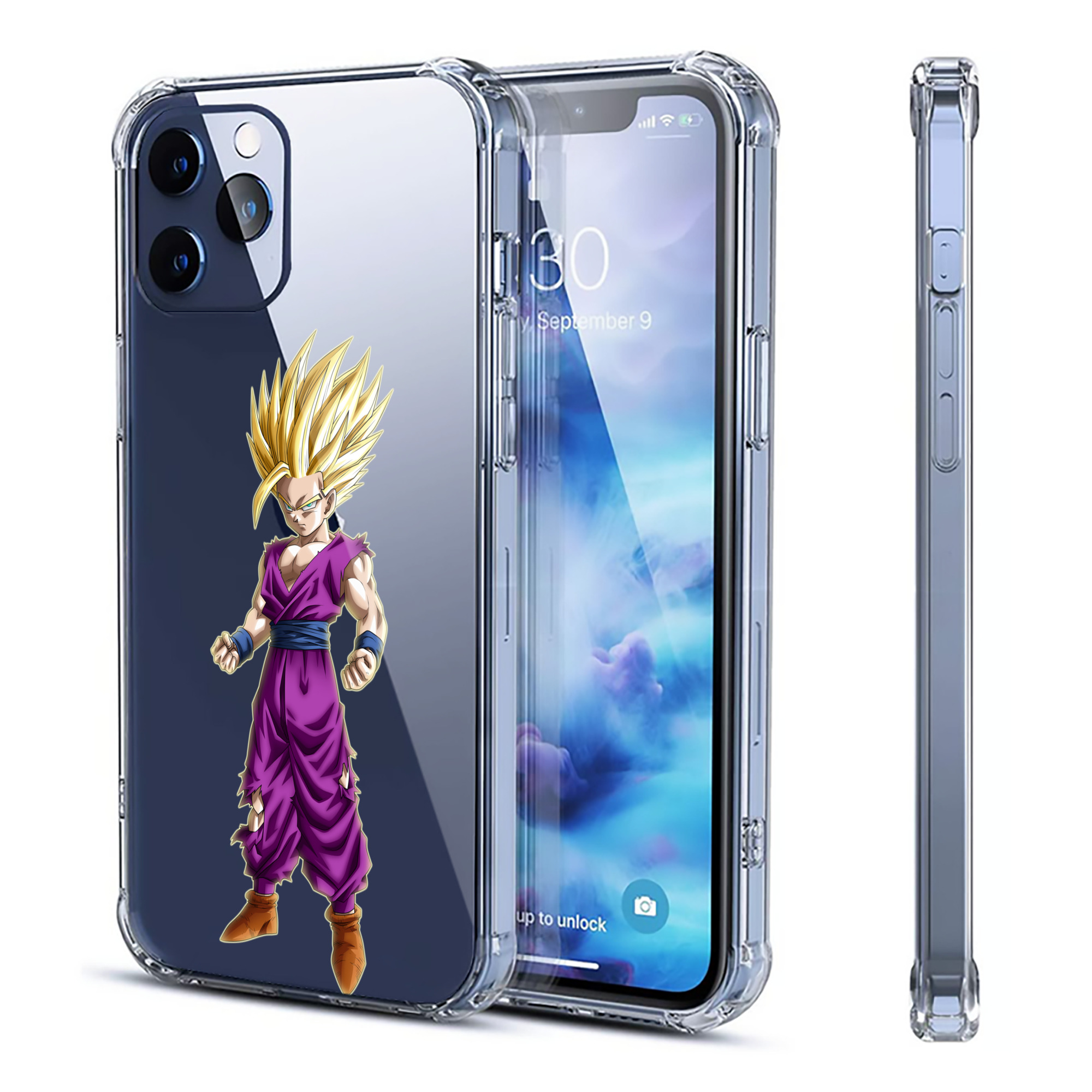 （画像用） ドラゴンボール 孫 悟飯（そんごはん）DRAGON BALL Son Gohan 【iPhone 12シリーズ対応】透明スマホケース（クリアソフトケース）